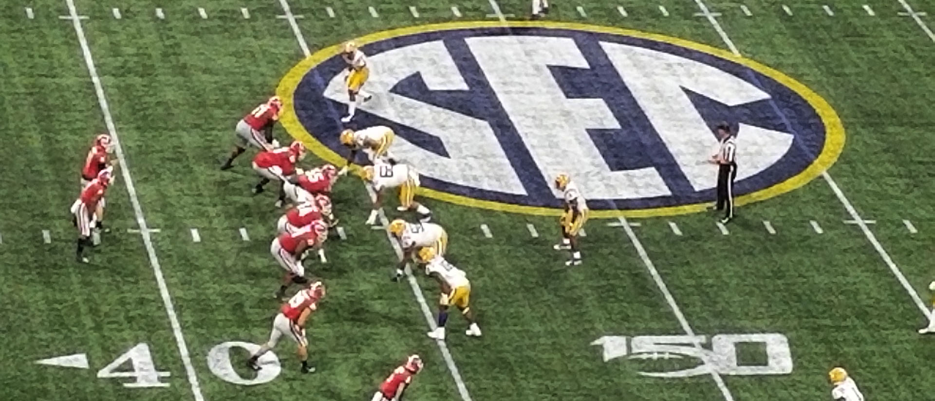 SEC college football game aerial view